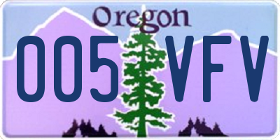 OR license plate 005VFV