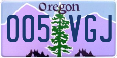 OR license plate 005VGJ