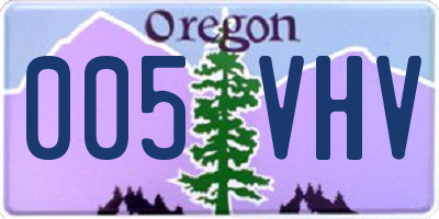 OR license plate 005VHV