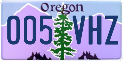 OR license plate 005VHZ