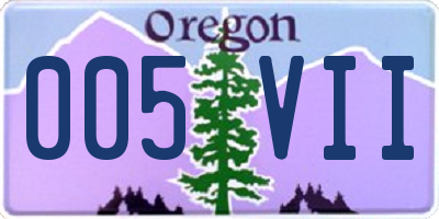OR license plate 005VII