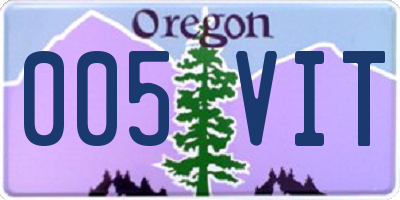 OR license plate 005VIT