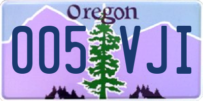 OR license plate 005VJI