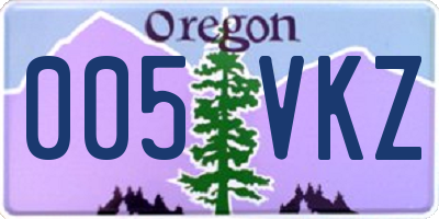 OR license plate 005VKZ
