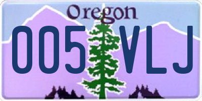 OR license plate 005VLJ