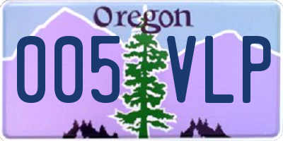 OR license plate 005VLP