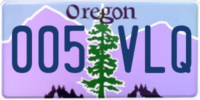 OR license plate 005VLQ