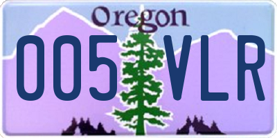 OR license plate 005VLR