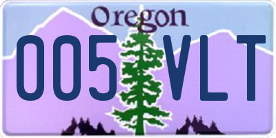 OR license plate 005VLT