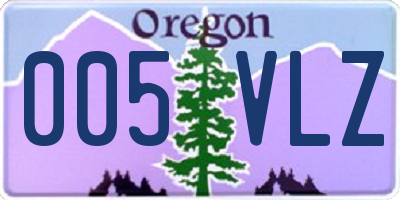 OR license plate 005VLZ