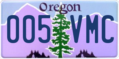 OR license plate 005VMC