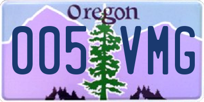 OR license plate 005VMG