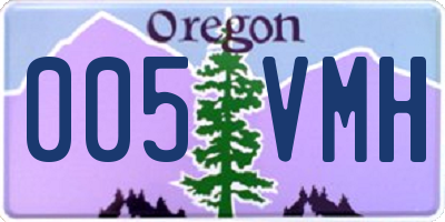 OR license plate 005VMH