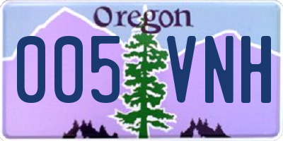 OR license plate 005VNH