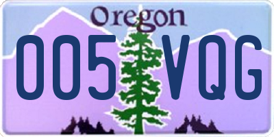 OR license plate 005VQG