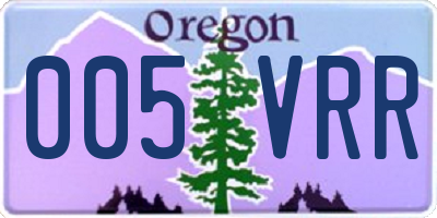 OR license plate 005VRR