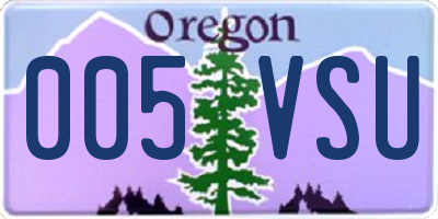 OR license plate 005VSU