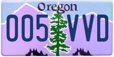 OR license plate 005VVD