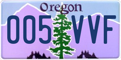 OR license plate 005VVF