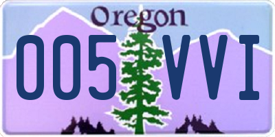 OR license plate 005VVI