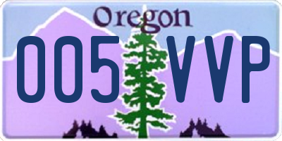 OR license plate 005VVP