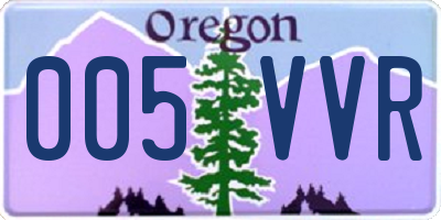 OR license plate 005VVR