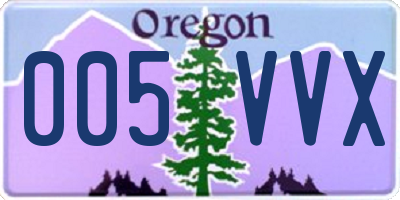 OR license plate 005VVX