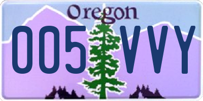 OR license plate 005VVY