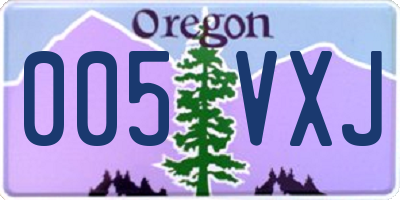 OR license plate 005VXJ