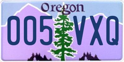 OR license plate 005VXQ