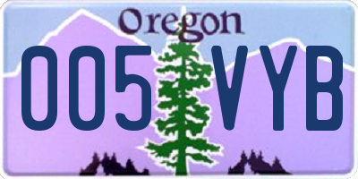 OR license plate 005VYB