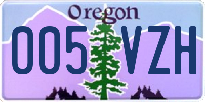 OR license plate 005VZH