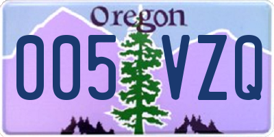 OR license plate 005VZQ