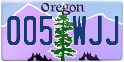 OR license plate 005WJJ