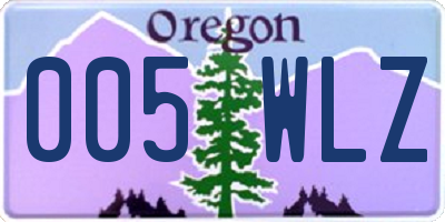 OR license plate 005WLZ