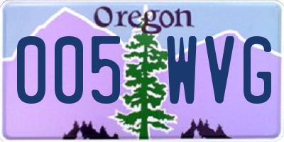 OR license plate 005WVG