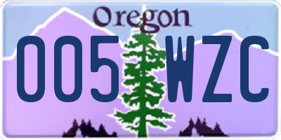 OR license plate 005WZC