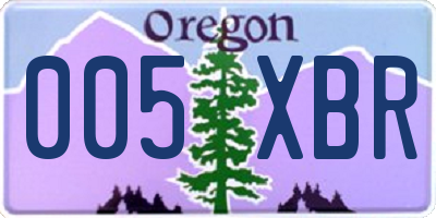 OR license plate 005XBR