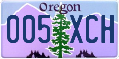 OR license plate 005XCH