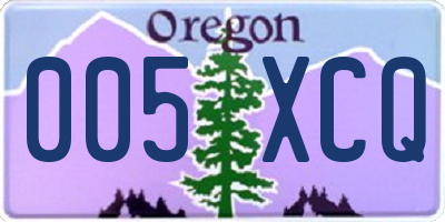 OR license plate 005XCQ