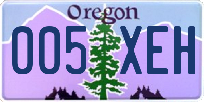 OR license plate 005XEH