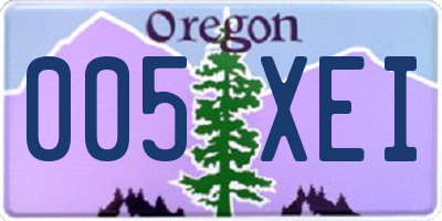 OR license plate 005XEI
