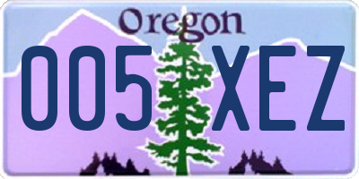 OR license plate 005XEZ