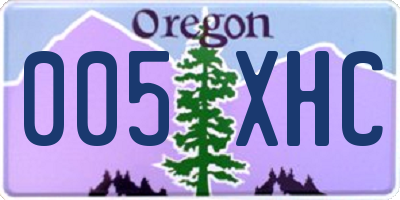 OR license plate 005XHC