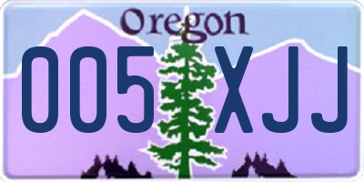 OR license plate 005XJJ