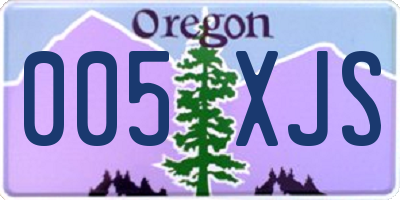 OR license plate 005XJS