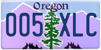OR license plate 005XLC