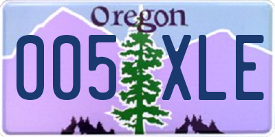 OR license plate 005XLE