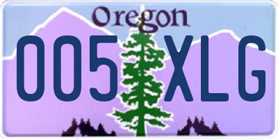 OR license plate 005XLG
