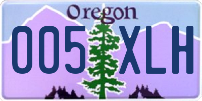 OR license plate 005XLH